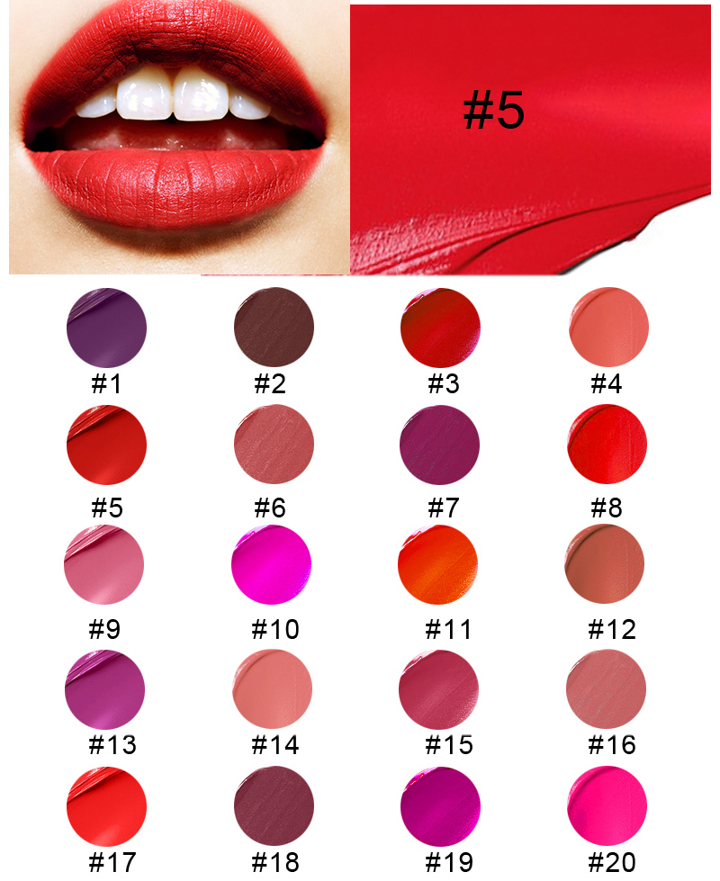 Thincen - High Quality 20 Color Matte Lip Stick Custom Make Your Own Logo Lip Gloss Lipstick&Lipgloss 18