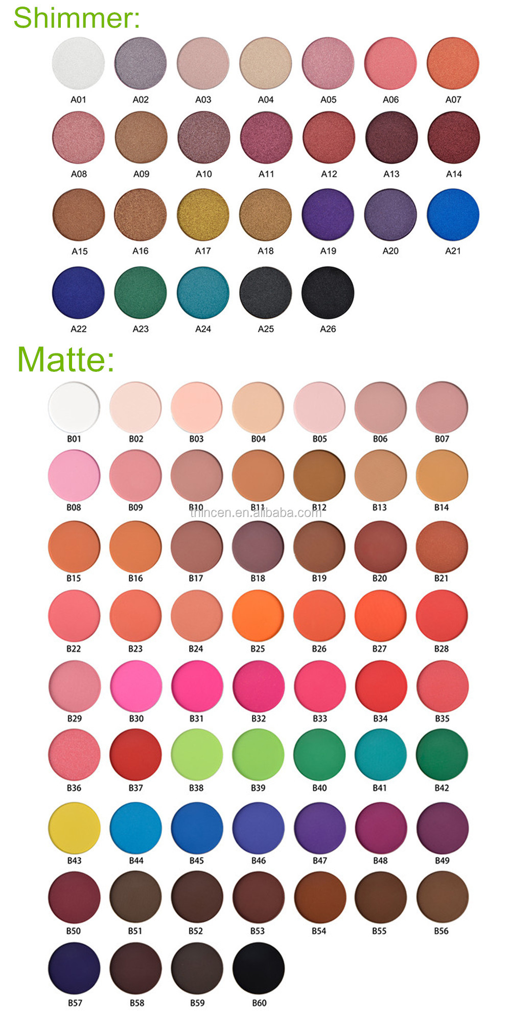 Thincen - Your Own Brand Makeup Custom DIY Eye Shadow Private Label 15 Color Eyeshadow Palette DIY eyeshadow platte 12