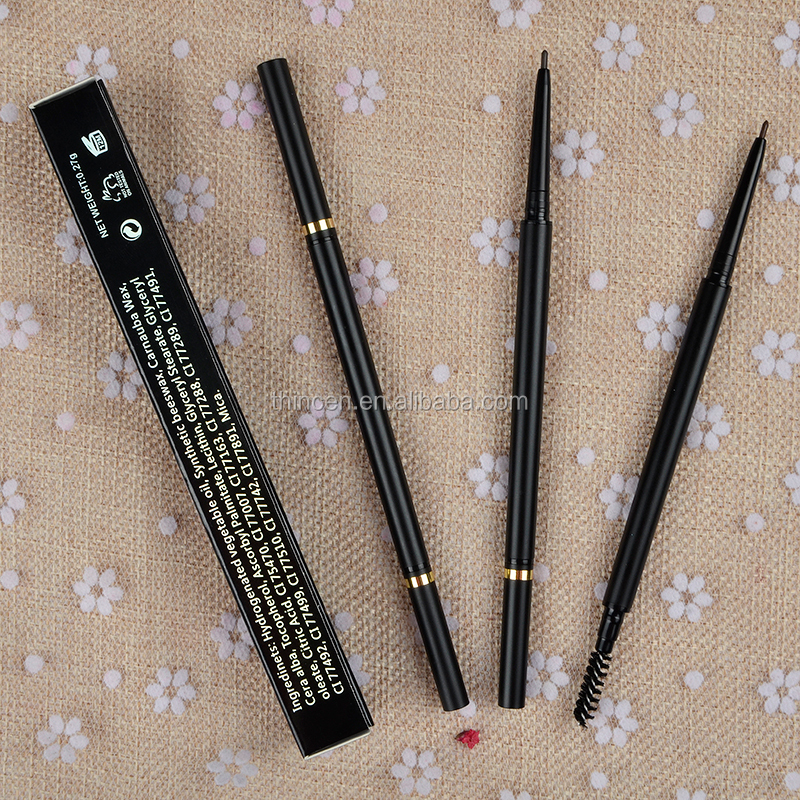 6 Color Waterproof Custom Brow Makeup Private Label Slim Eyebrow Pencil 14