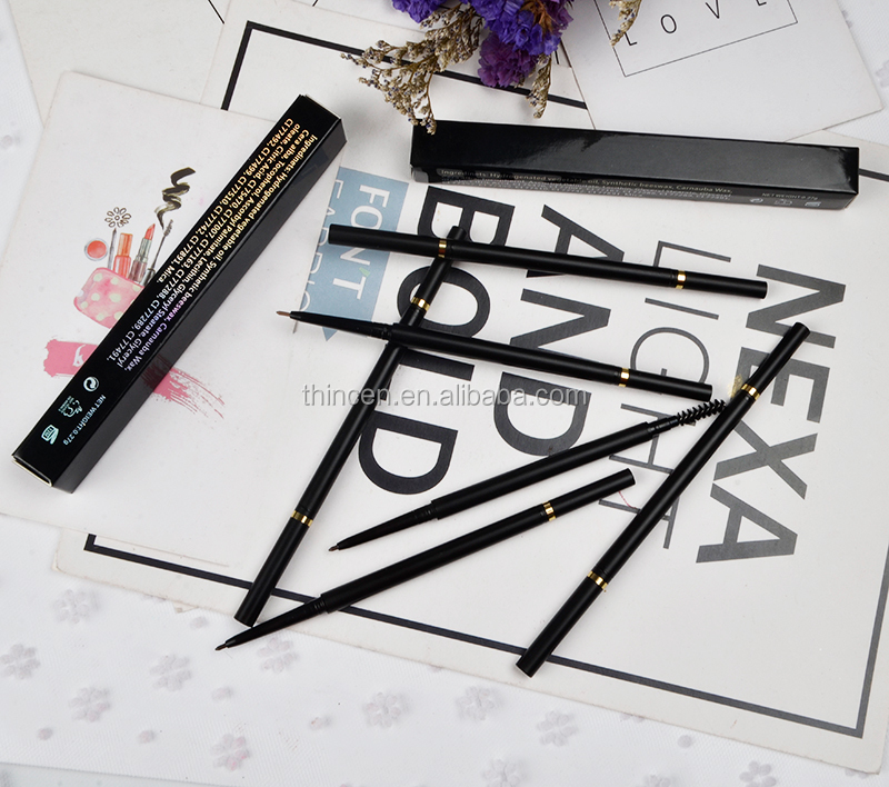 6 Color Waterproof Custom Brow Makeup Private Label Slim Eyebrow Pencil 16