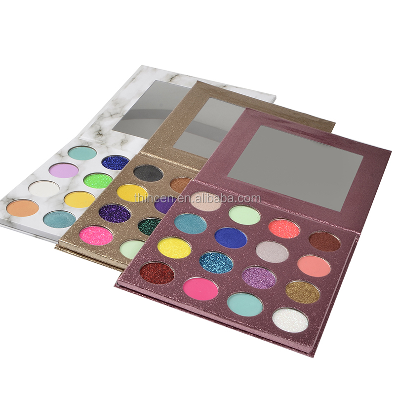Гаряча розпродаж 16-кольорової палітри тіней для повік з високим вмістом пігменту, приватна етикетка 8