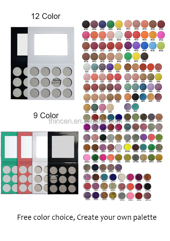 Feel Free 12 Color Eye Shadow Palette Private Label Empty Eyeshadow Makeup 8