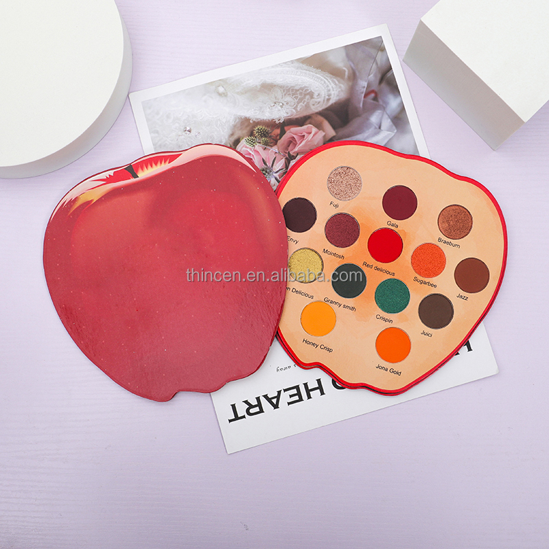 Empty Fruit Shape 15 Colors Private Label Eyeshadow Palette Packaging Custom Makeup 20