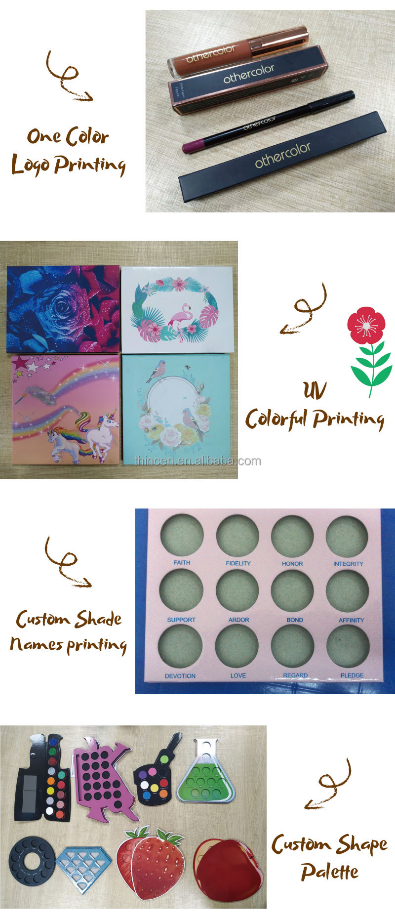 Empty Fruit Shape 15 Colors Private Label Eyeshadow Palette Packaging Custom Makeup 28