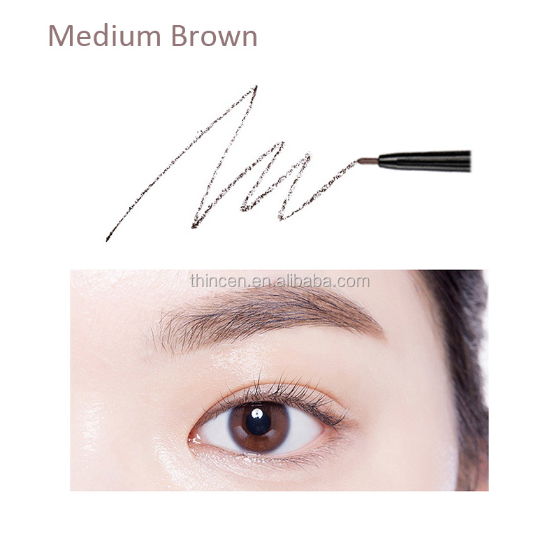 Super Slim Eye Brow Pencil Dual Ended With Eyebrow Brush Waterproof Long lasting Brown Eyebrow 10