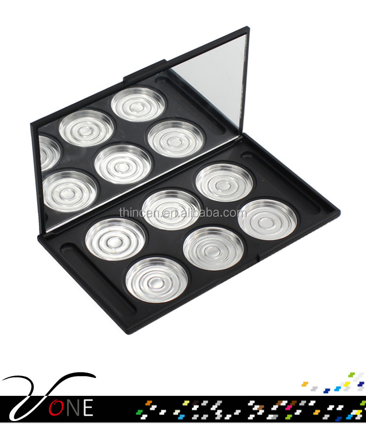 Thincen - Оптова 6-отвірна індивідуальна чорна палітра для макіяжу "зроби сам" порожня платформа для тіней для повік 12