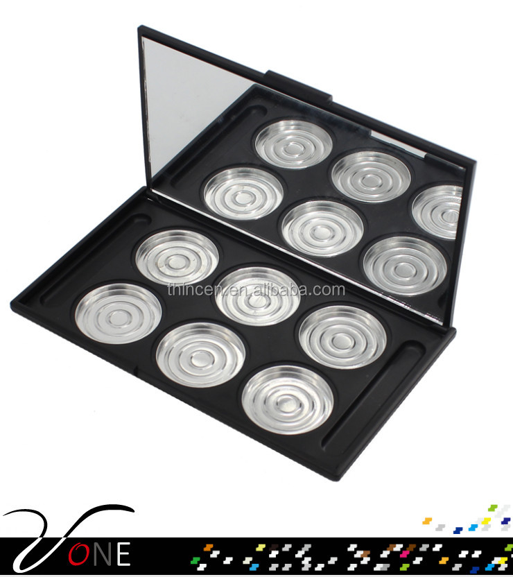 Thincen - Оптова 6-отвірна індивідуальна чорна палітра для макіяжу "зроби сам" порожня платформа для тіней для повік 14