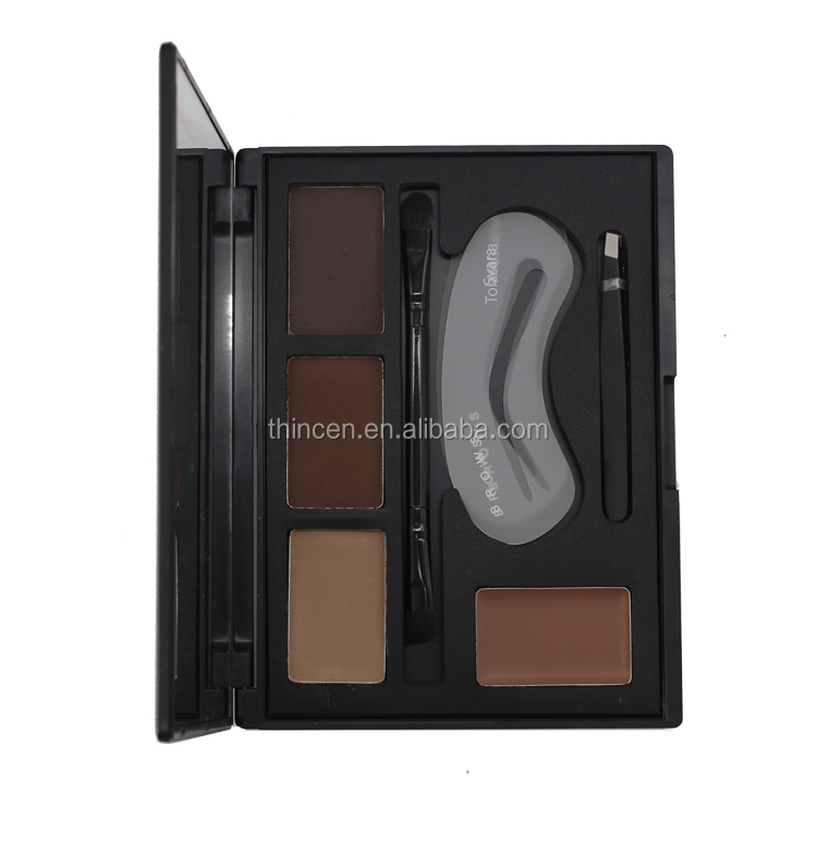 High quality 4 color eye brow powder waterproof eyebrow powder makeup palette 8