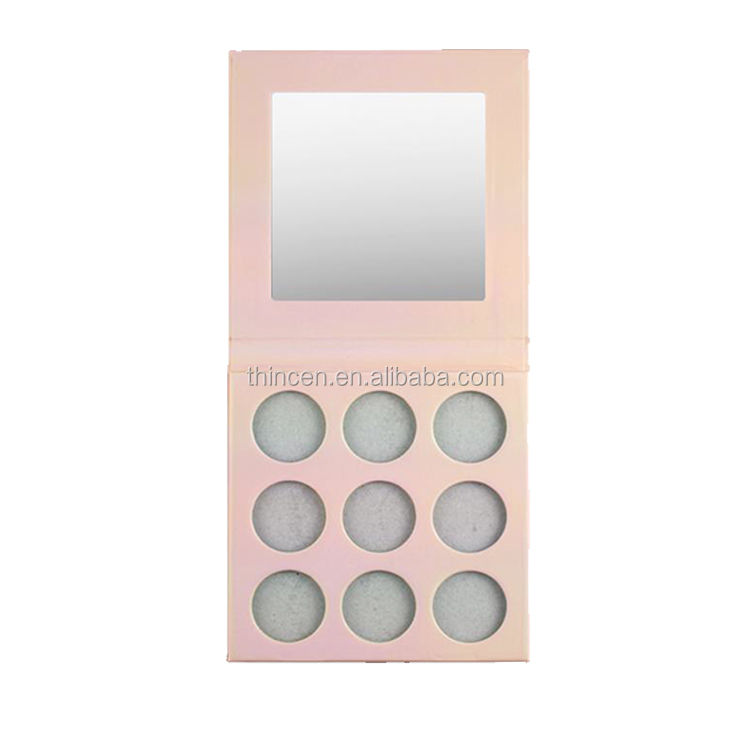 Diy Private Lable Vegan Eyeshadows Glitter Eyeshadow Pigment 9 Pan Bright Eyeshadow Palette 8