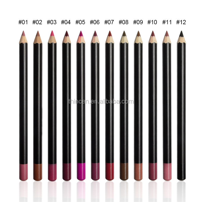 Eye Makeup Private Label Lip Pencil Eyeliner Lip Liner 12