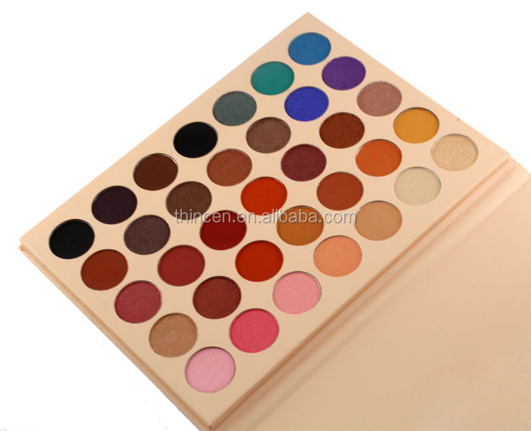 35 Color Custom Shiny Makeup Waterproof Pigment Oem Eyeshadow Palette 10