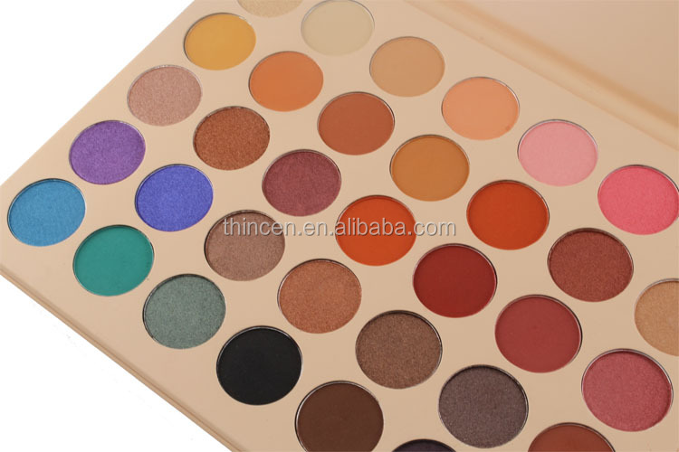 35 Color Custom Shiny Makeup Waterproof Pigment Oem Eyeshadow Palette 14