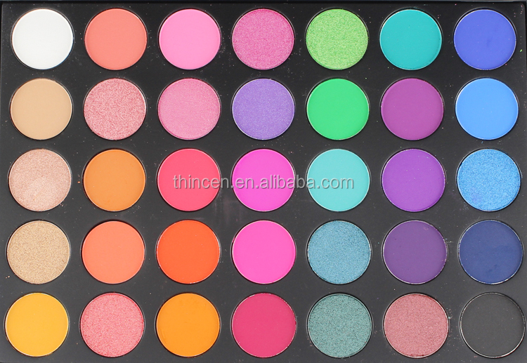 35 Color Mineral Makeup Private Label Pigment Eyeshadow Palette 24