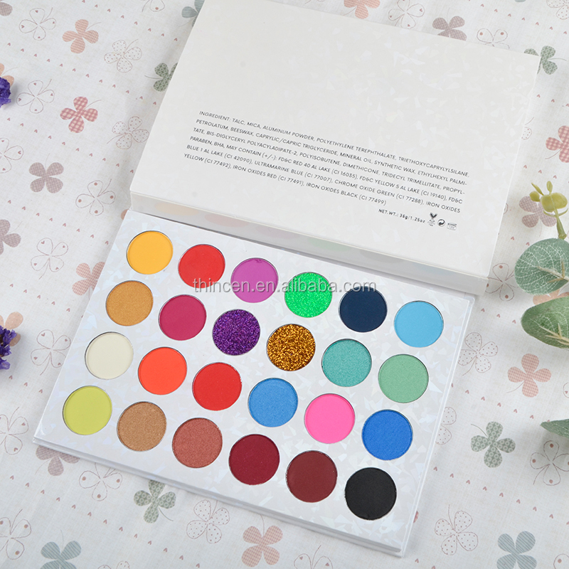 Pigment 24 Colors Glitter Custom Palette Private Label Eye Shadow Glitter 16