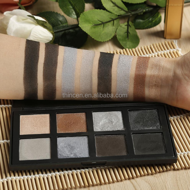 Thincen - 8 Colors High Pigment Dry Powder Matte Shimmer Private Label Makeup Eyeshadow Palette Eyeshadow platte 8