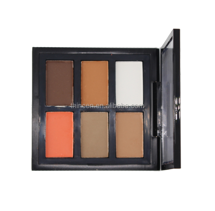 Thincen - High Pigment Shimmer Private Label Logo Customizable 6 Colors Dry Powder Makeup Eyeshadow Case Eyeshadow platte 12