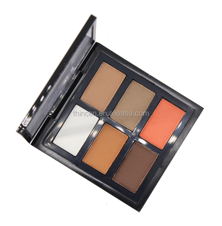 Thincen - High Pigment Shimmer Private Label Logo Customizable 6 Colors Dry Powder Makeup Eyeshadow Case Eyeshadow platte 16