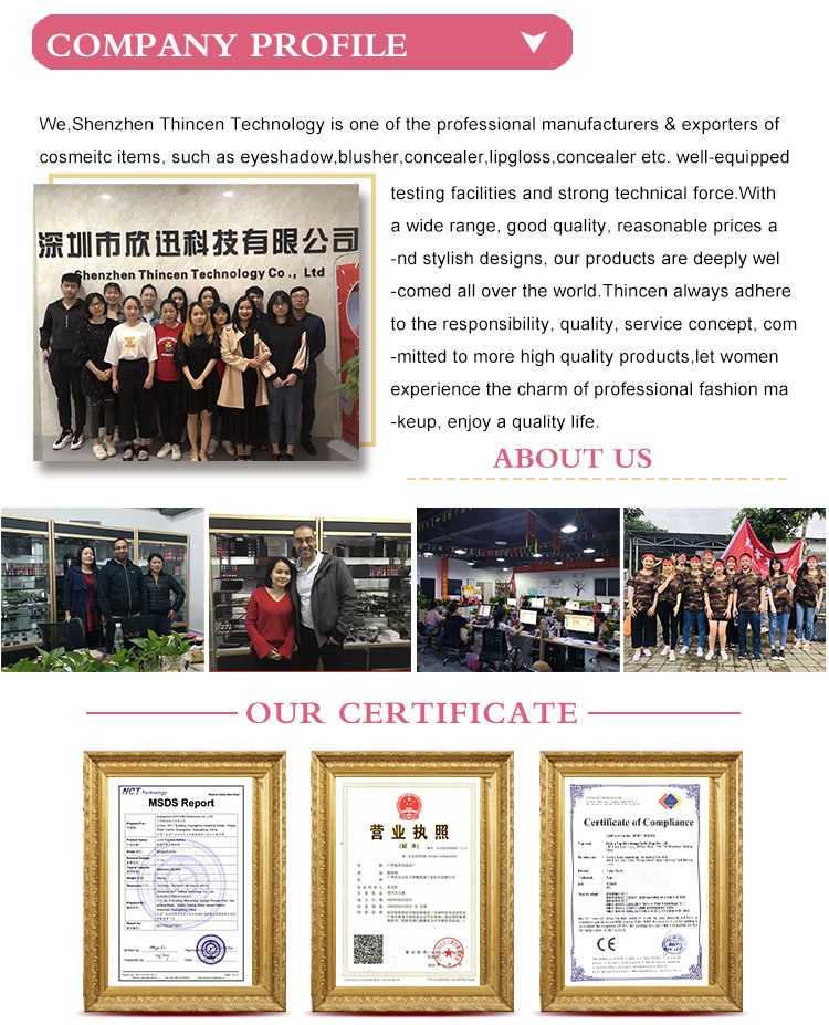 Thincen - High Pigment Shimmer Private Label Logo Customizable 6 Colors Dry Powder Makeup Eyeshadow Case Eyeshadow platte 22