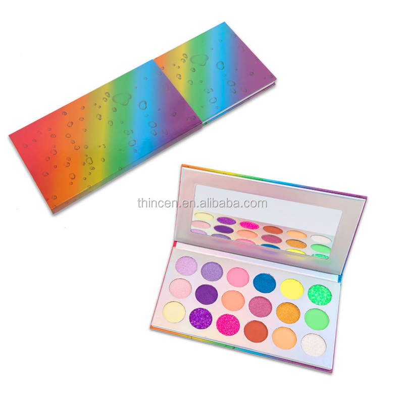 Thincen - 2020 New Arrival Rainbow Color High Pigment Private Label Eyeshadow Palette Eyeshadow platte 8