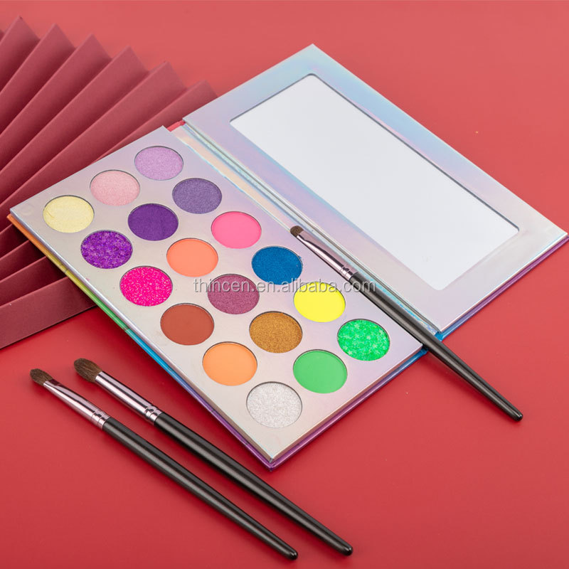 Thincen - 2020 New Arrival Rainbow Color High Pigment Private Label Eyeshadow Palette Eyeshadow platte 18