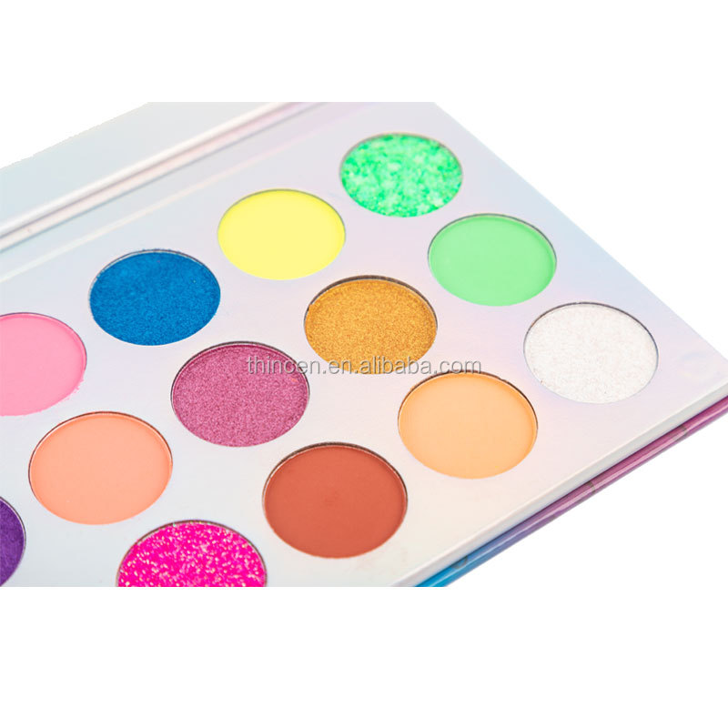 Thincen - 2020 New Arrival Rainbow Color High Pigment Private Label Eyeshadow Palette Eyeshadow platte 14