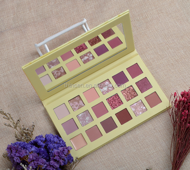 Thincen - 18 кольорових пігментів для тіней для повік, палітра пресованих тіней для повік 18