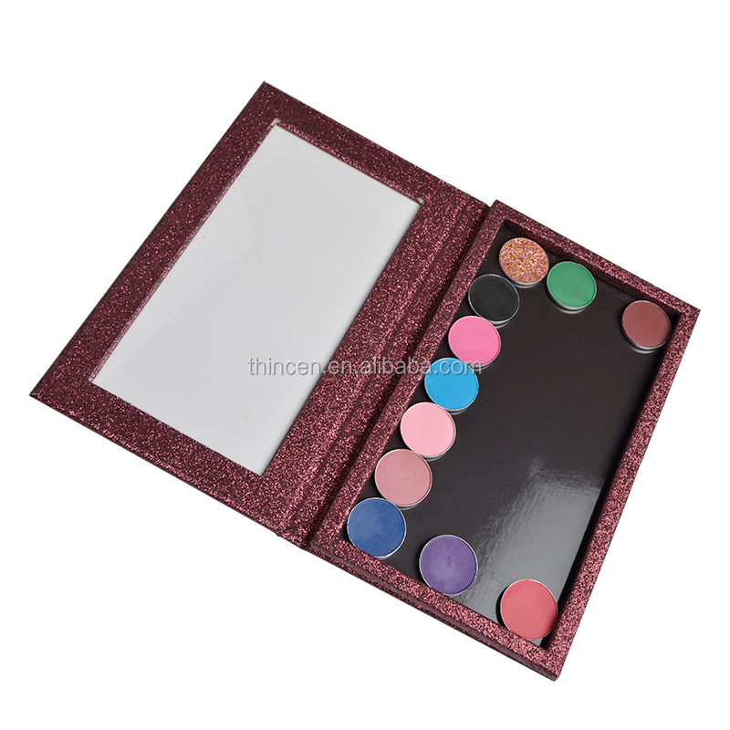 Private Label Cosmetics Cardboard Eyeshadow Empty Makeup Palette Magnetic 12