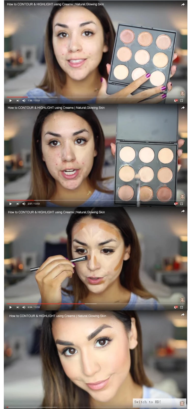 9FWr Make Your Own Brand 9 Color Concealer Makeup Private Label Contour Cream Palette 12