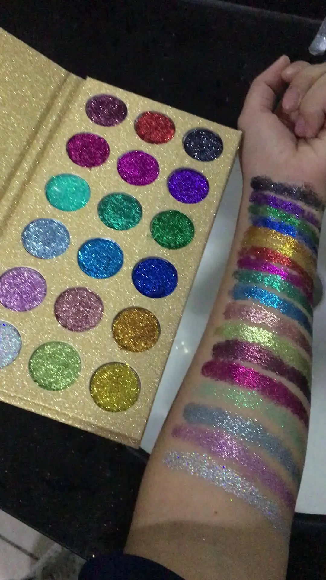 Thincen - Waterproof Bright Glitter Eyeshadow Palette Private Label Eyeshadow platte 1