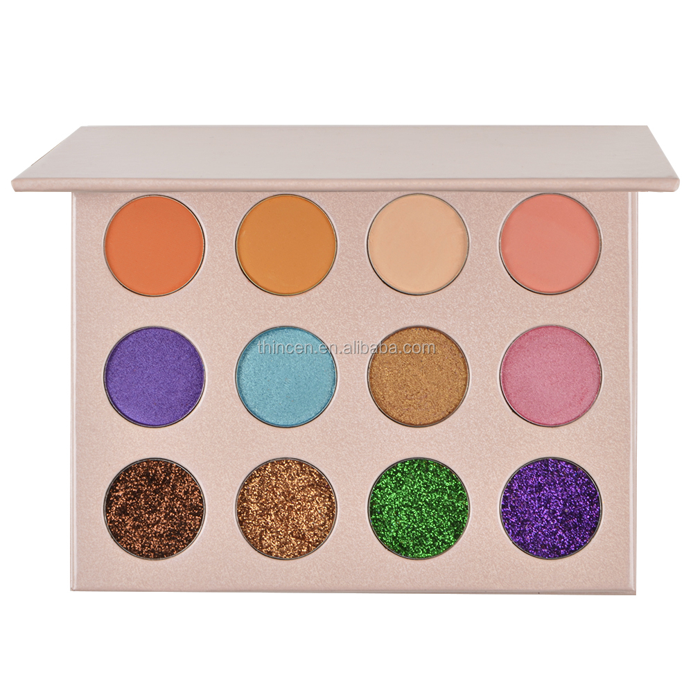 12 Color Wholesale Diy Custom Eyeshadow Palette Private Label 8