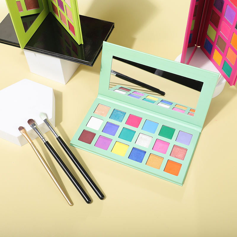 High Pigment Square Case 18 Colors Custom Makeup Eyeshadow Palette 16