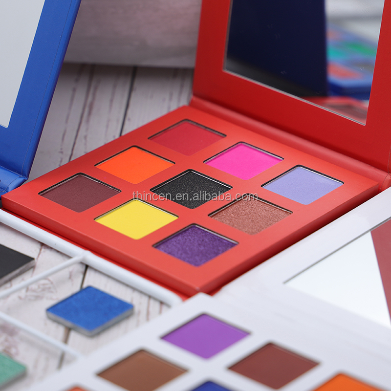 Thincen - 9 Color Square Pan long Lasting Private Label Palette Eye Shadow DIY eyeshadow platte 14