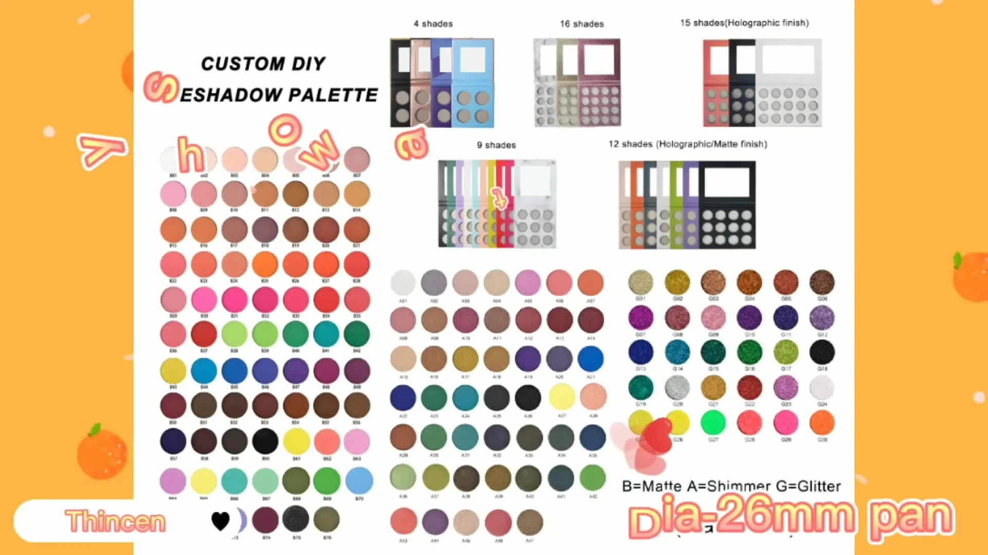 Thincen - Private Label Make Your Own High Pigment Nude paleta de sombras Eyeshadow Palette DIY eyeshadow platte 1