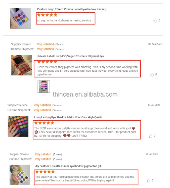 Thincen - Hot Sale DIY Empty Makeup Eyeshadow Palette Choose Mutil Color DIY eyeshadow platte 58