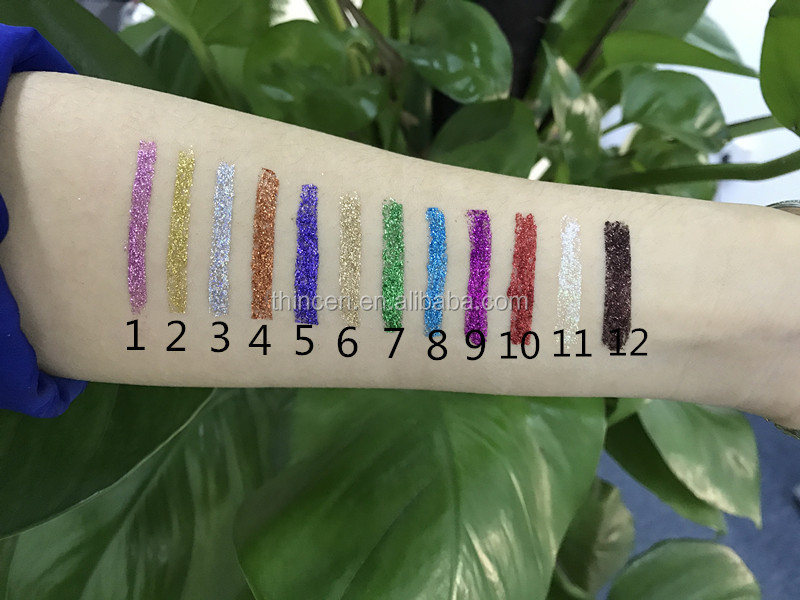 Thincen - Hot Sale Makeup 12 Color Waterproof Liquid Glitter Eyeliner Create Your Own Logo Eye liner 22