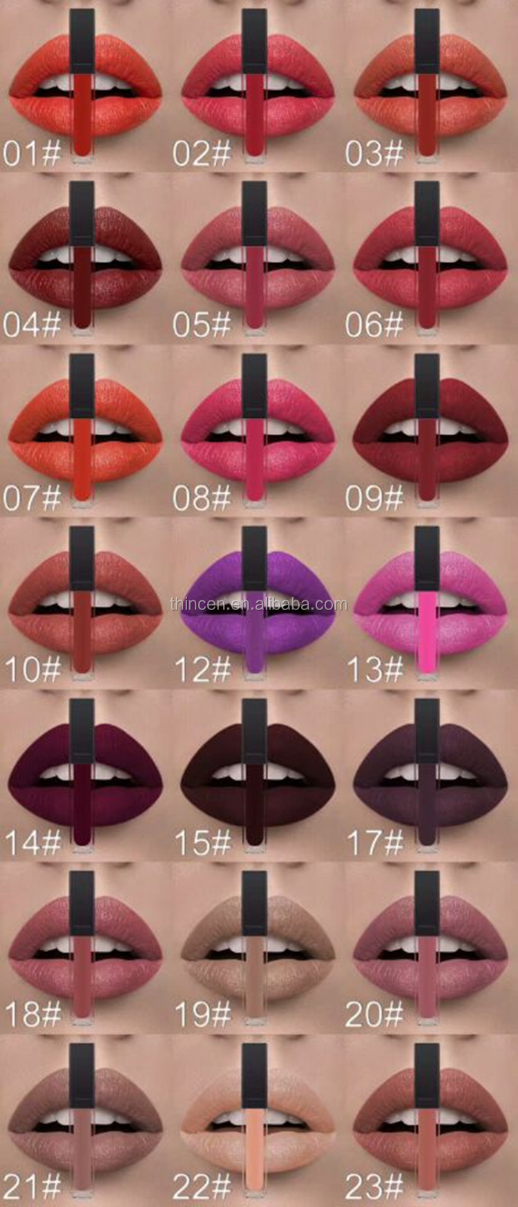 Thincen - High Quality Make Your Own Lip Gloss Private Label Matte Liquid Lipstick Lipstick&Lipgloss 14