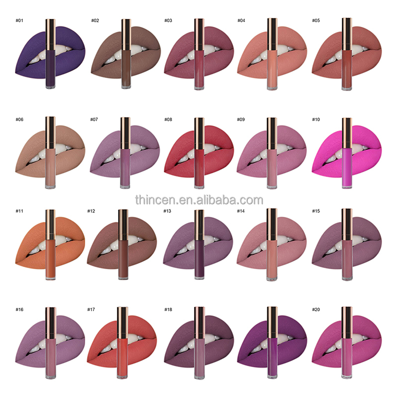 Thincen - Hot Sale Wholesale Private Label Cosmetics Kissproof Creamy Lipstick Coloful Matte Liquid Lipstick Lipstick&Lipgloss 20