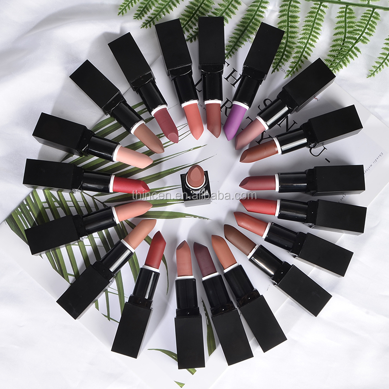 Thincen - Black Tube Vegan Matte Lipstick Private Label Available Lipstick&Lipgloss 8