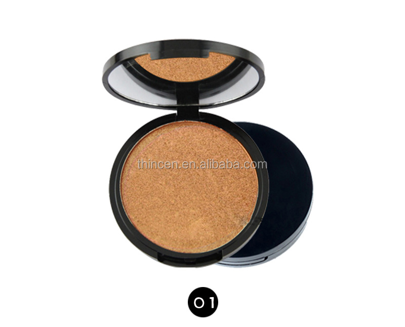 1 Single Color With Mirror Private Label Highlighter Powder Makeup 12