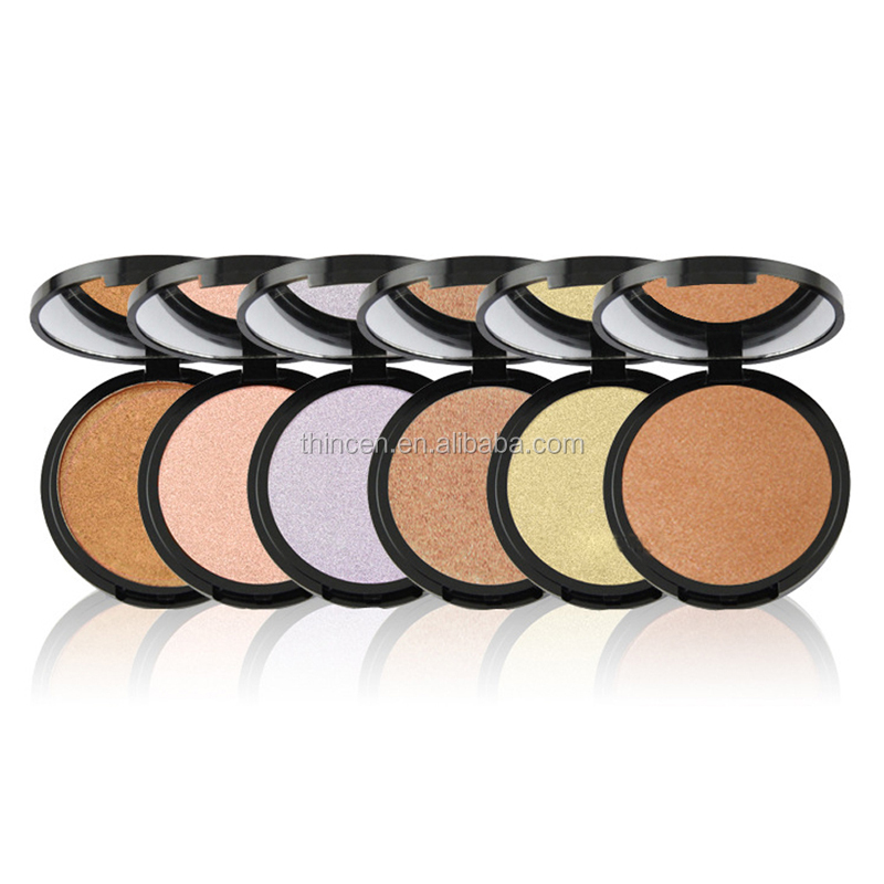 1 Single Color With Mirror Private Label Highlighter Powder Makeup 8