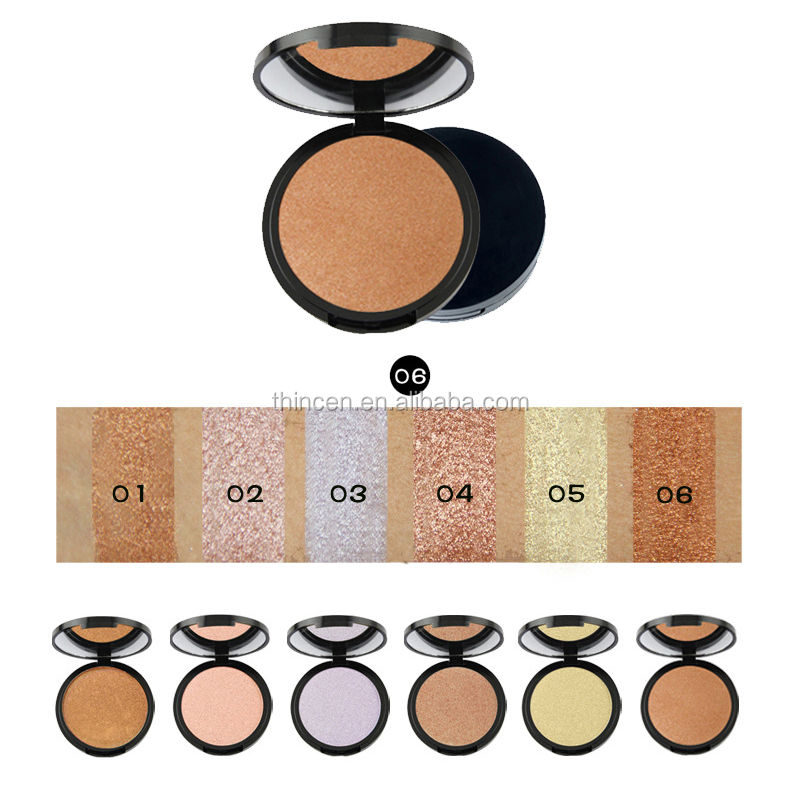 1 Single Color With Mirror Private Label Highlighter Powder Makeup 10