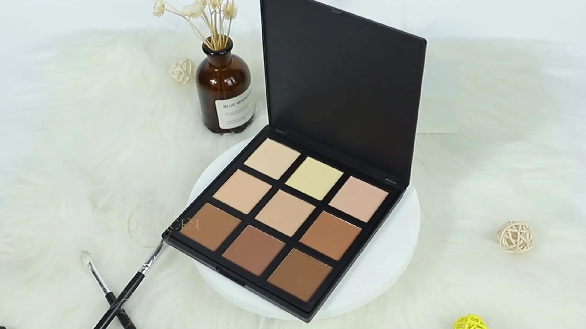 Thincen - 9Cr Hot Selling High Pigmented Contour Bronzer 9 Colors Matte Face Powder Palette With Private Label Contour 1