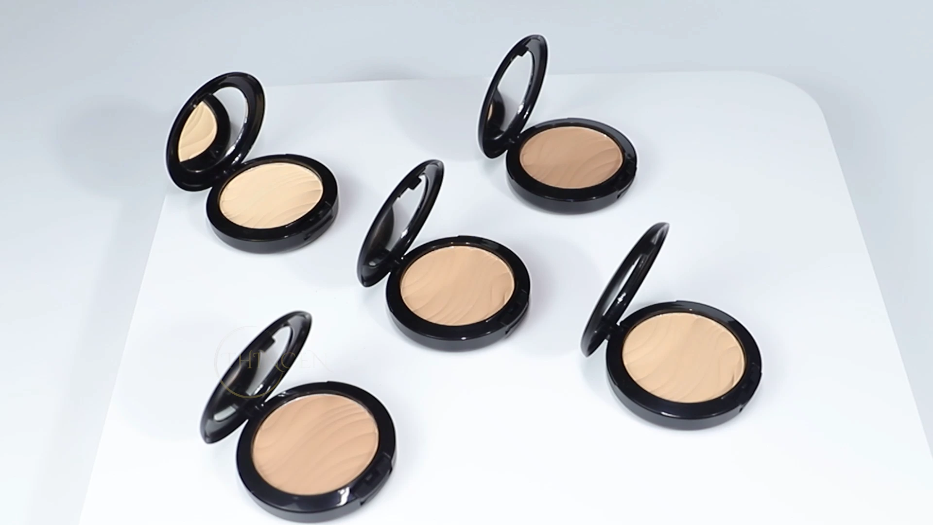 Thincen - Cipria compatta per il trucco viso sbiancante impermeabile e anti-olio 1