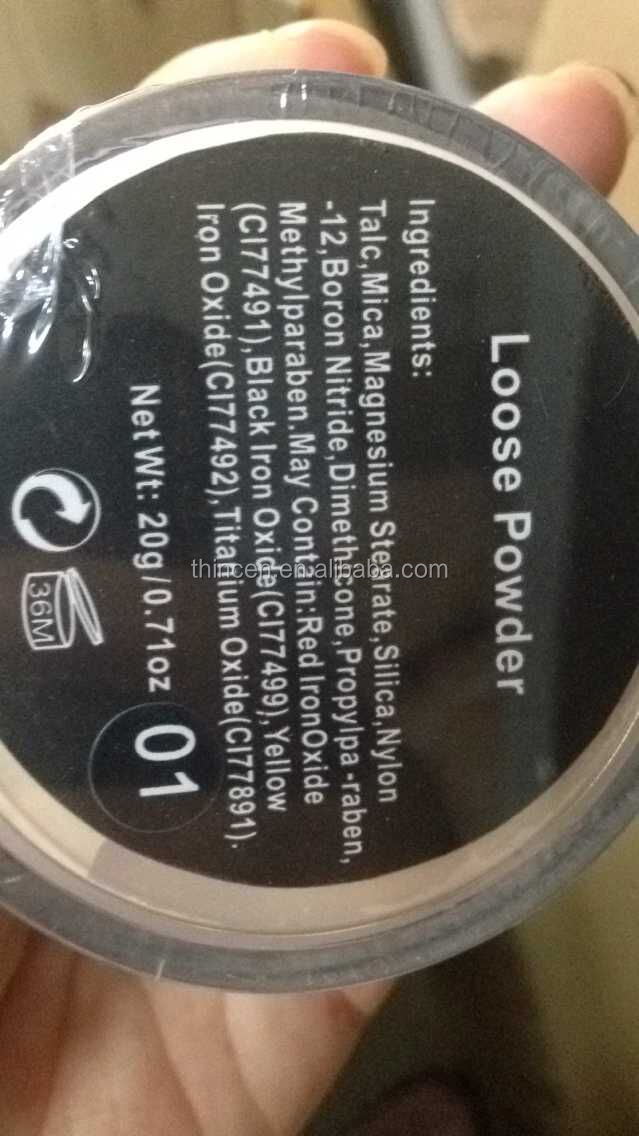 Thincen - 6color Wholesale Cosmetic Pearl Loose Private Make Up Face Powder Face Powder 16