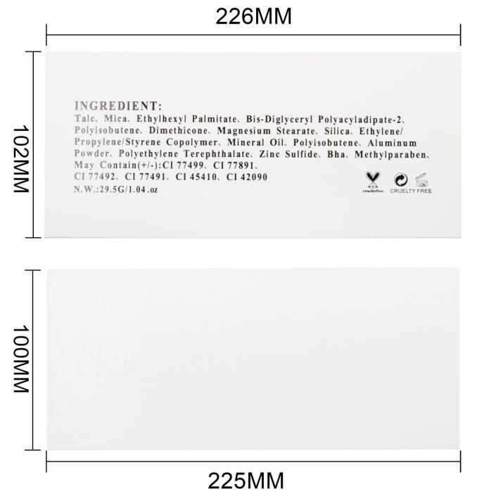 10 Pressed Glitter Color Eyeshadow Palette With High Pigment and Best Quality-From Thincen 3