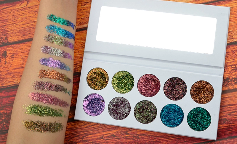 10 Pressed Glitter Color Eyeshadow Palette With High Pigment and Best Quality-From Thincen 1