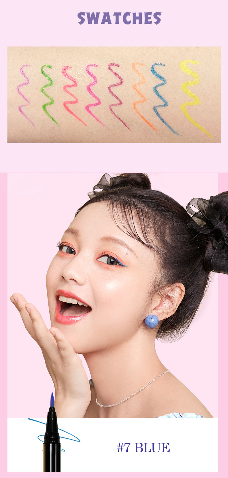 Vegetarian Waterproof Long Lasting Magic Neon Eyeliner Manufacturer 2