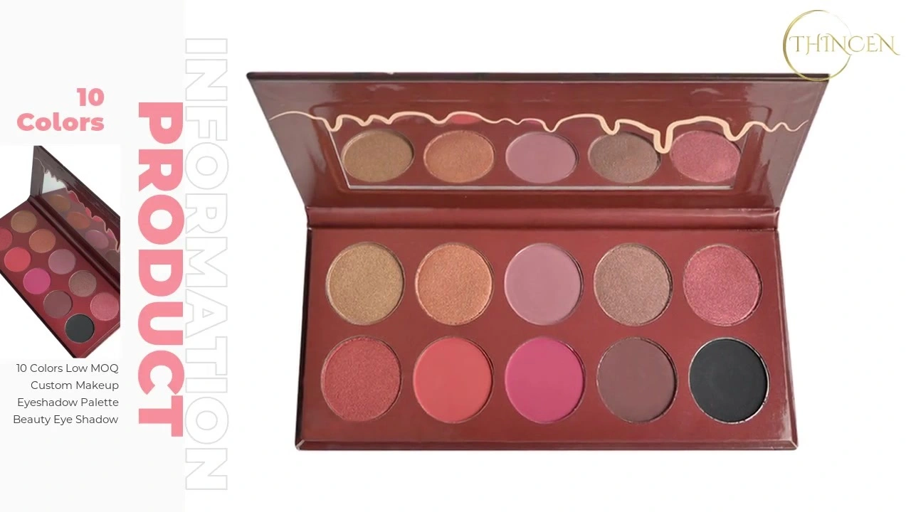 10 Colors Low MOQ Custom Makeup Eyeshadow Palette Beauty Eye Shadow 1