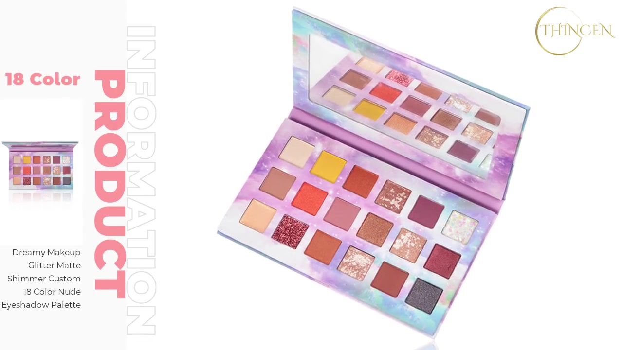 Glitter Matte Shimmer Custom 18 Nude Eyeshadow Palette 2