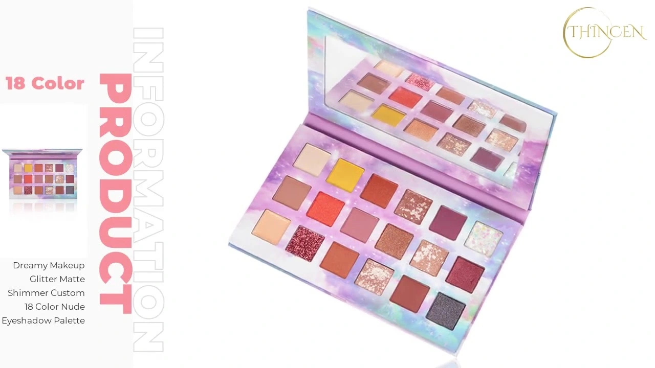 Glitter Matte Shimmer Custom 18 Nude Eyeshadow Palette 1